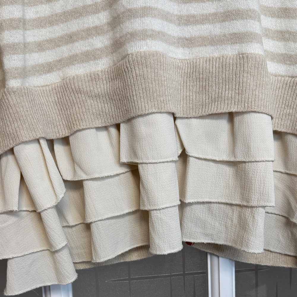 Striped Beige and Orange Cardigan - Picture 9 of 9